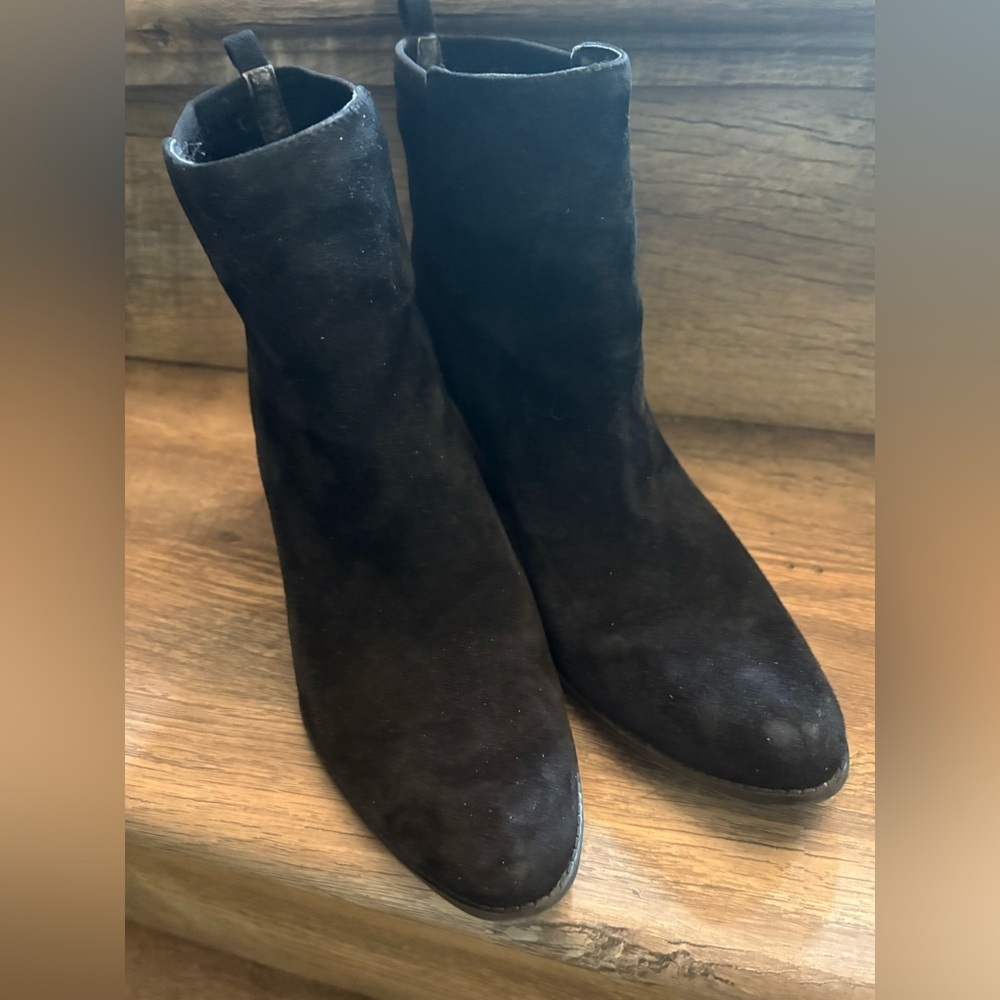 Marc Fisher Black Suede Ankle Booties
